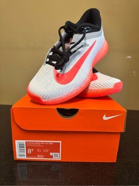 Nike Kids White & Bright Crimson Athletic Sneakers